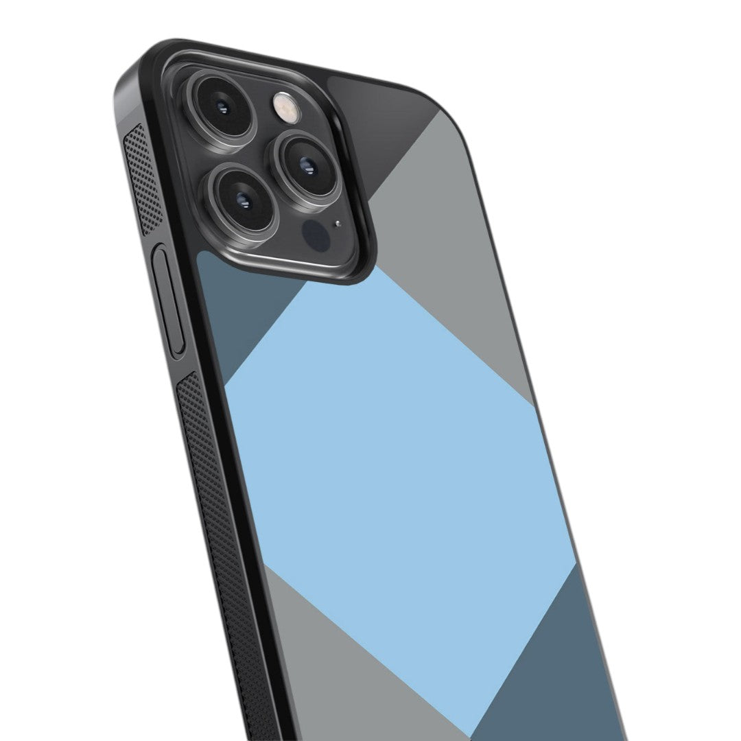 Criss Cross Blue Glass iPhone Case for iPhone 14 Pro Max | Macmerise