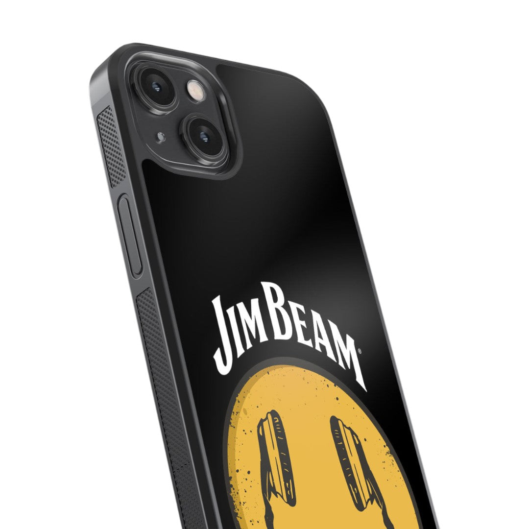Jim Beam Smiley Black Glass iPhone Case for iPhone 14 | Macmerise