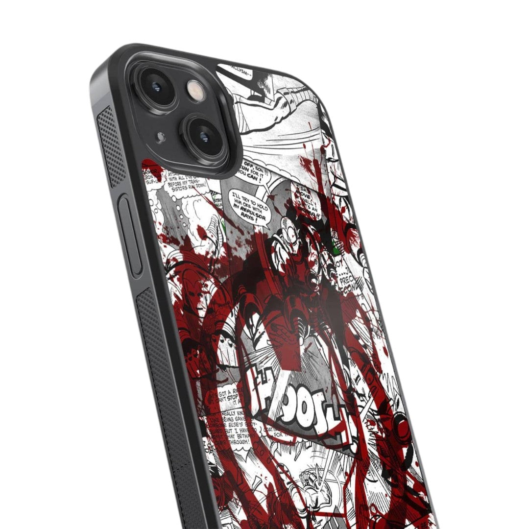 Splash Out Iron Man Glass iPhone Case for iPhone 14 | Macmerise