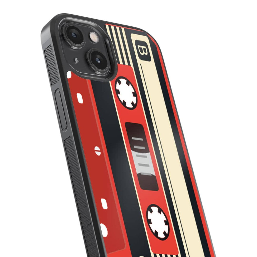 Cassette Red Glass iPhone Case for iPhone 14 | Macmerise
