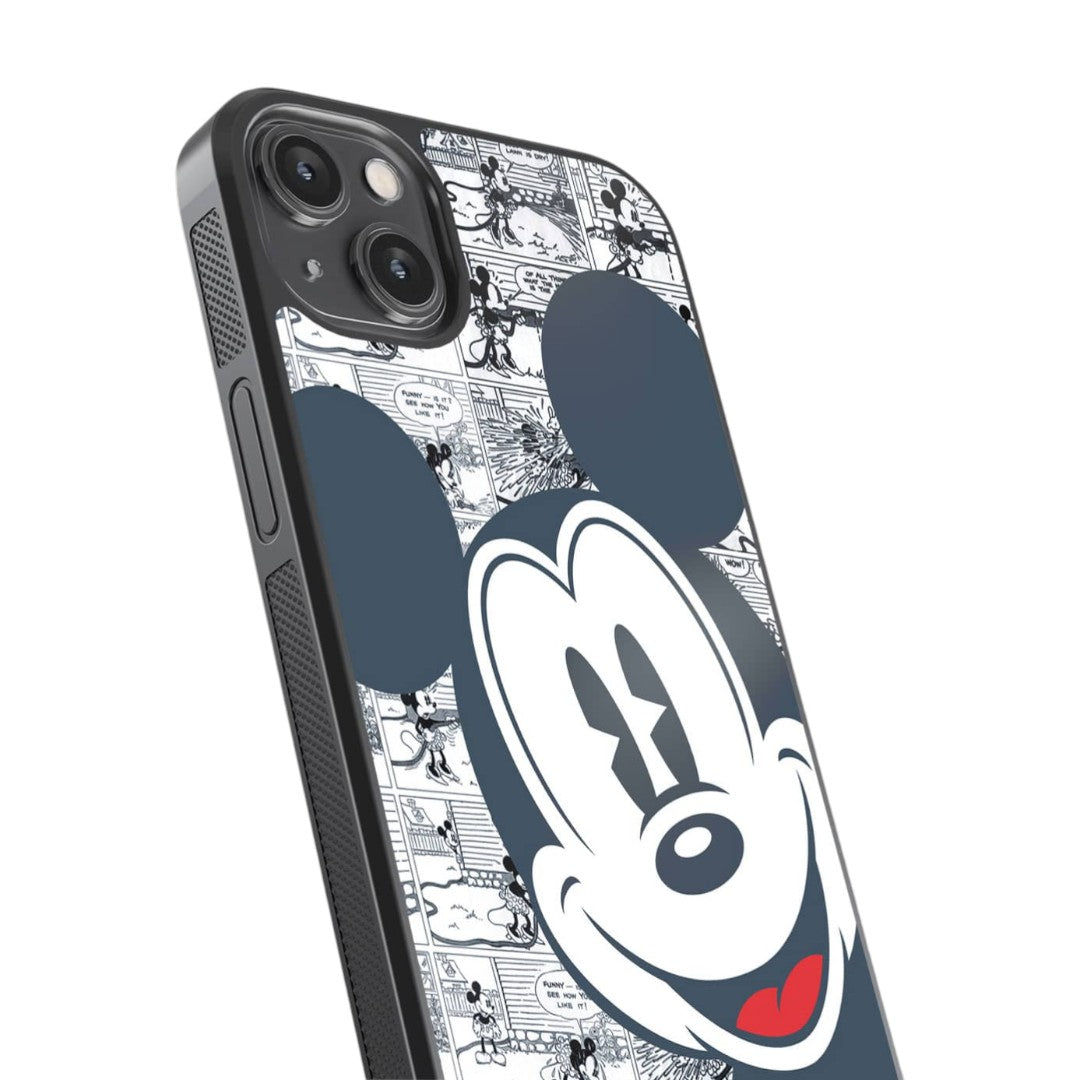Mickey Comic Strip Glass iPhone Case for iPhone 14 Plus | Macmerise