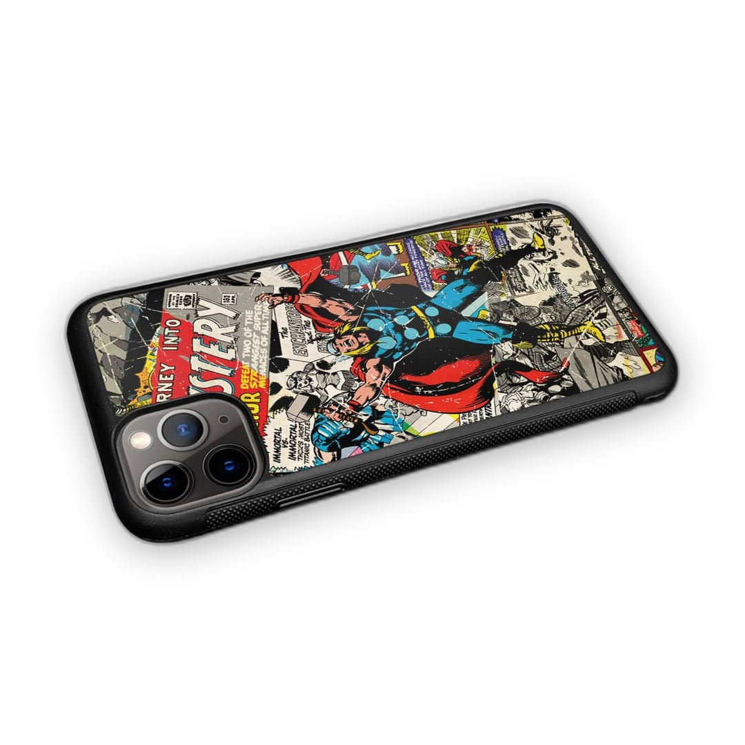 Comic Thor Glass iPhone Case for iPhone 11 Pro | Macmerise