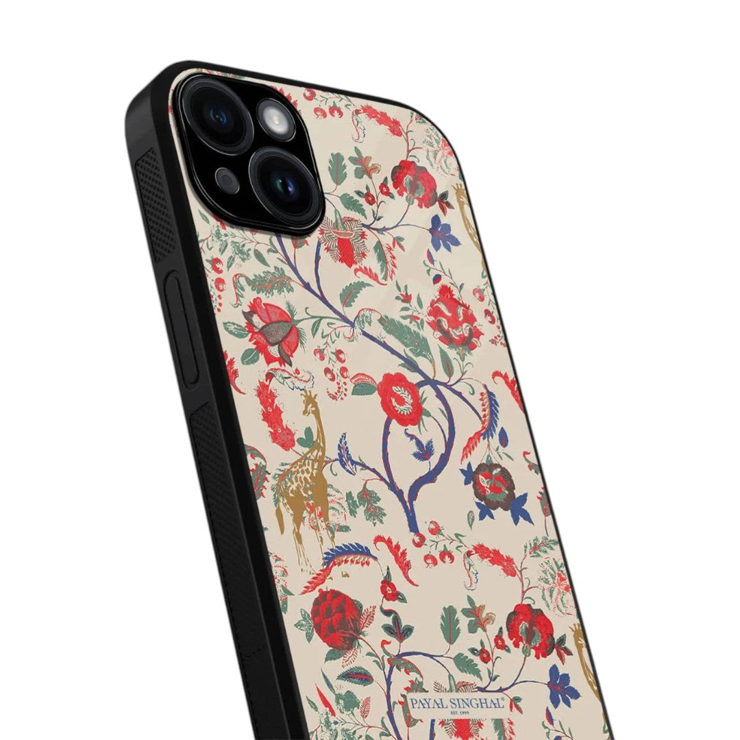 Payal Singhal Giraffe Print Glass iPhone Case for iPhone 15 Plus | Macmerise