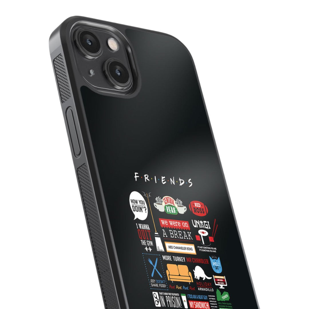 Friends Infographic Glass iPhone Case for iPhone 14 | Macmerise
