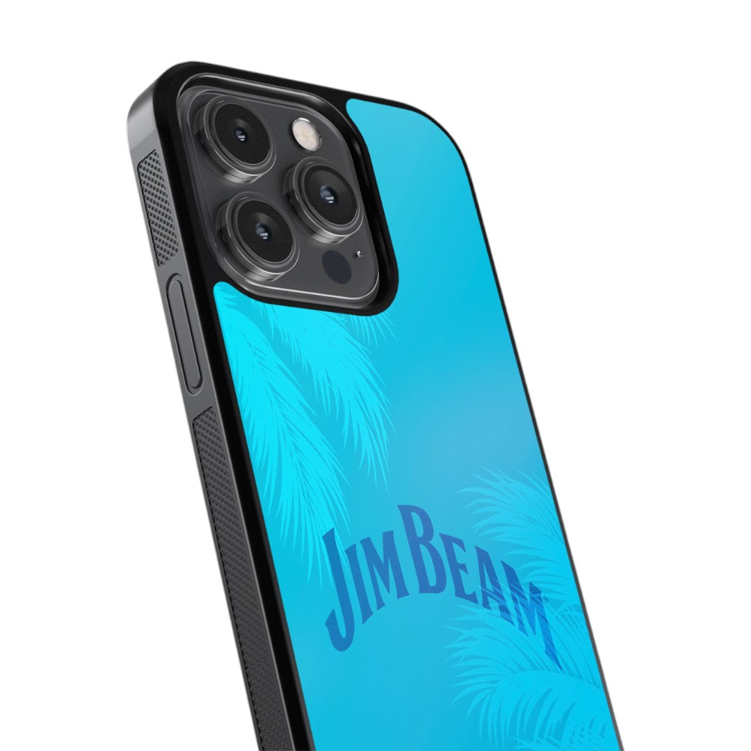 Jim Beam Palms Blue Glass iPhone Case for iPhone 14 Pro | Macmerise