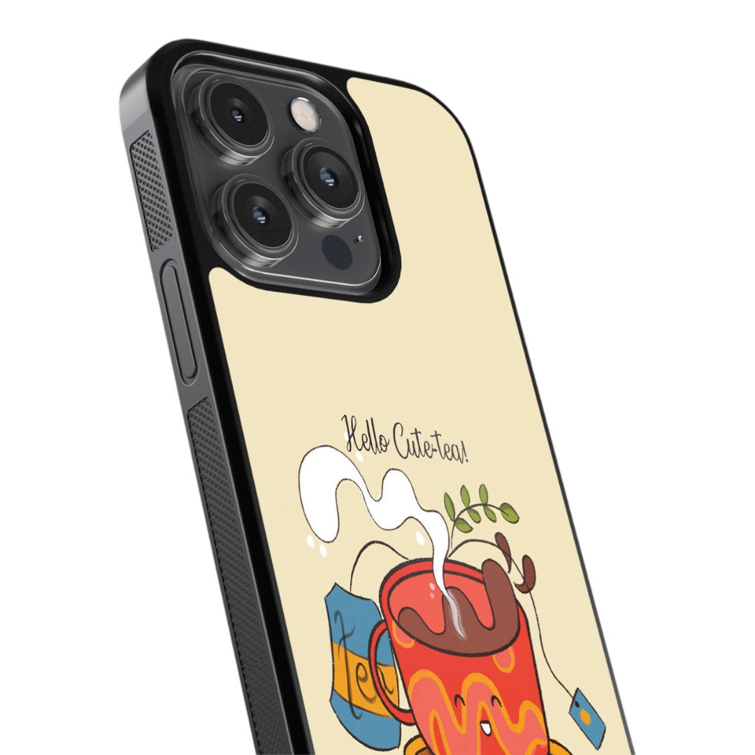 Hello Cute Tea Glass iPhone Case for iPhone 14 Pro | Macmerise