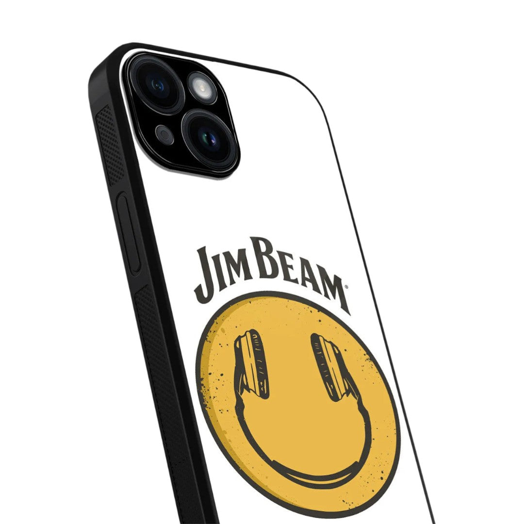 Jim Beam Smiley White Glass iPhone Case for iPhone 15 | Macmerise