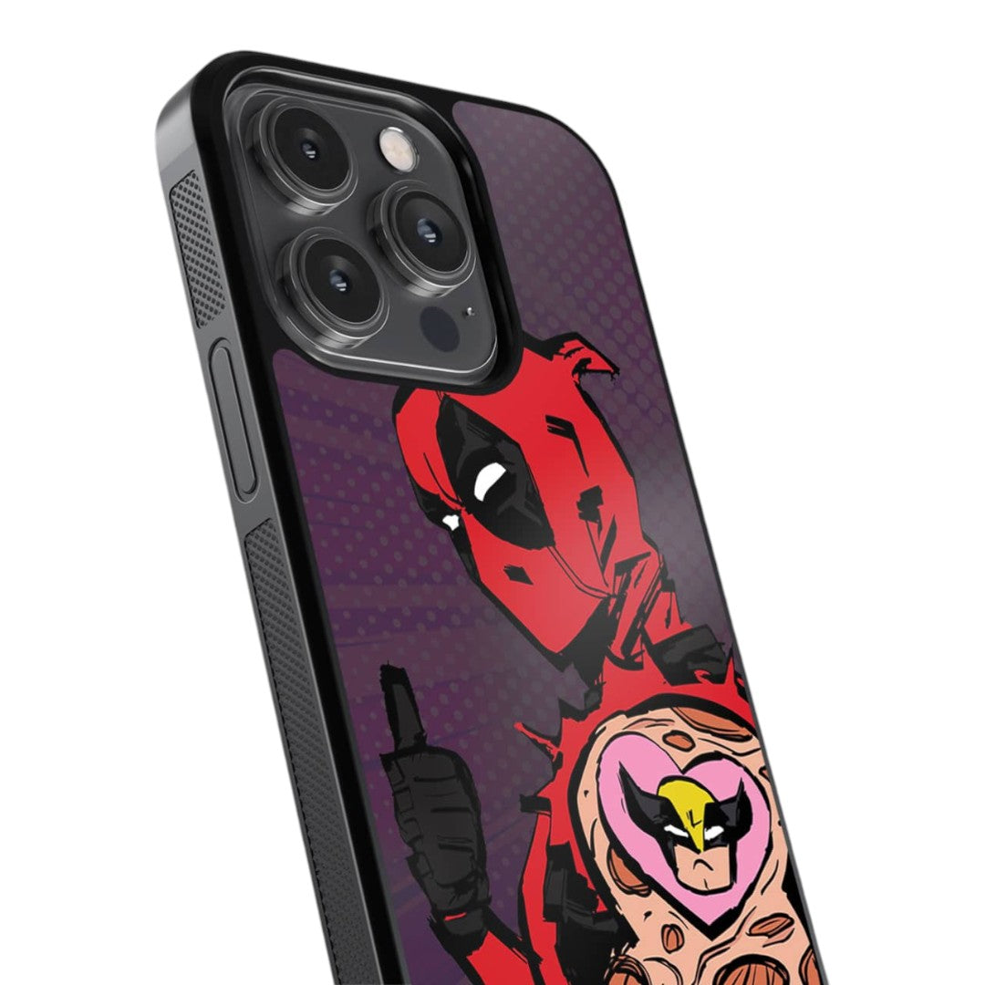Deadpool Tattoo Glass iPhone Case for iPhone 14 Pro | Macmerise