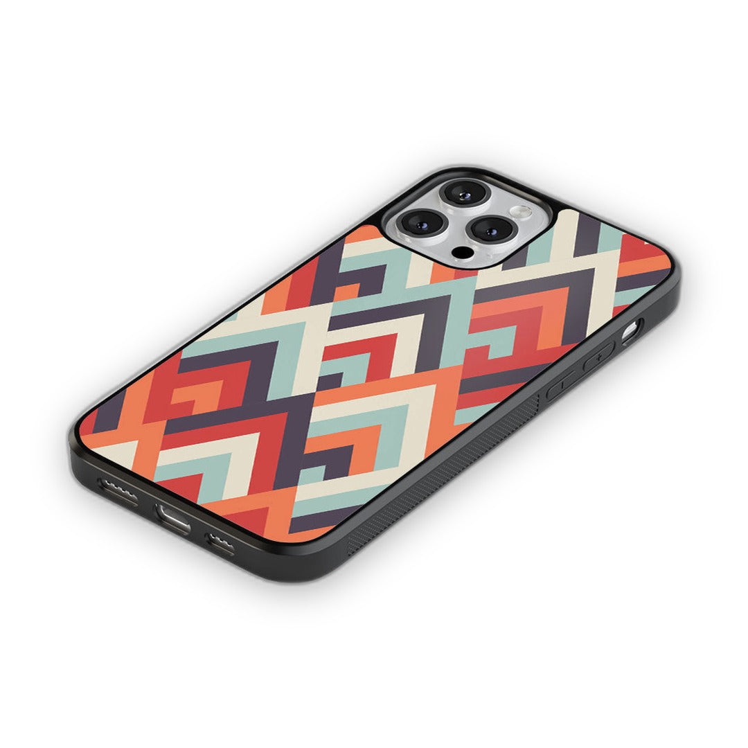 Symmetric Chevron Glass iPhone Case for iPhone 13 Pro Max | Macmerise
