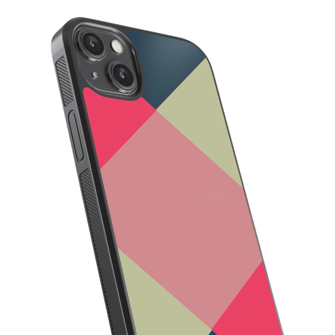 Criss Cross iPhone 14 Plus Cover Teal - side view | Macmerise