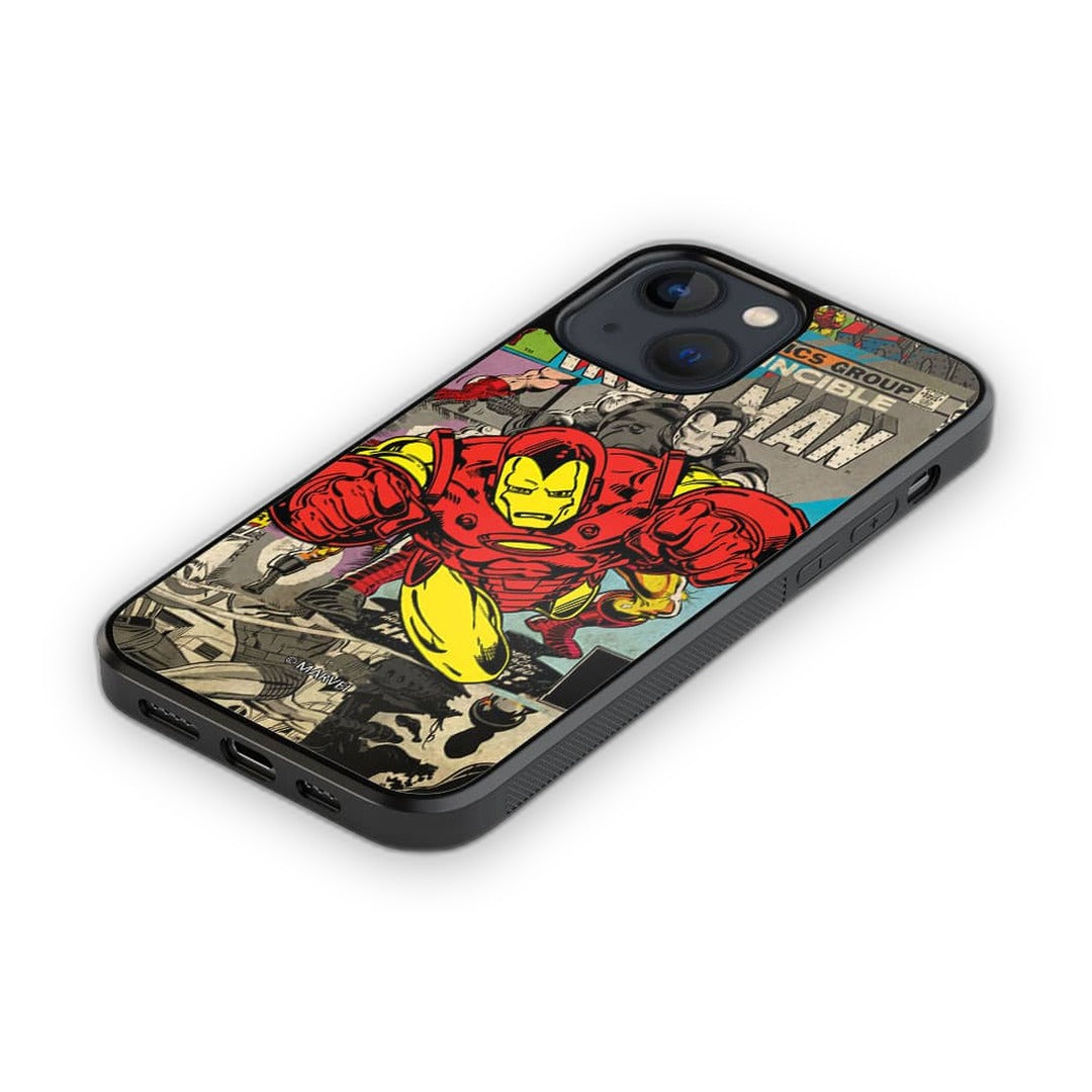 Comic Iron Man Glass iPhone Case for iPhone 13 Mini | Macmerise