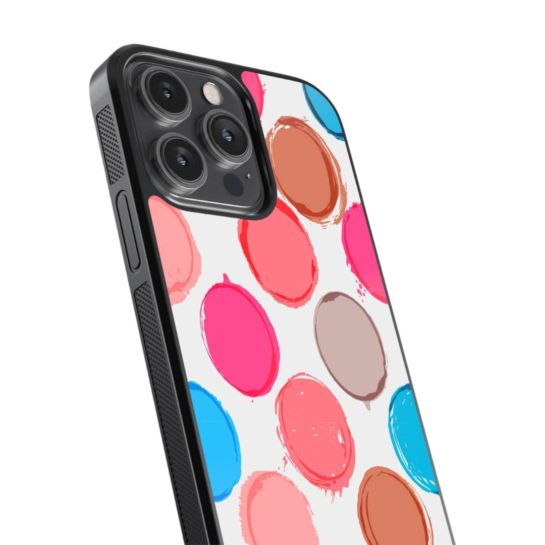 Polka Dot Canvas Glass iPhone Case for iPhone 14 Pro Max | Macmerise