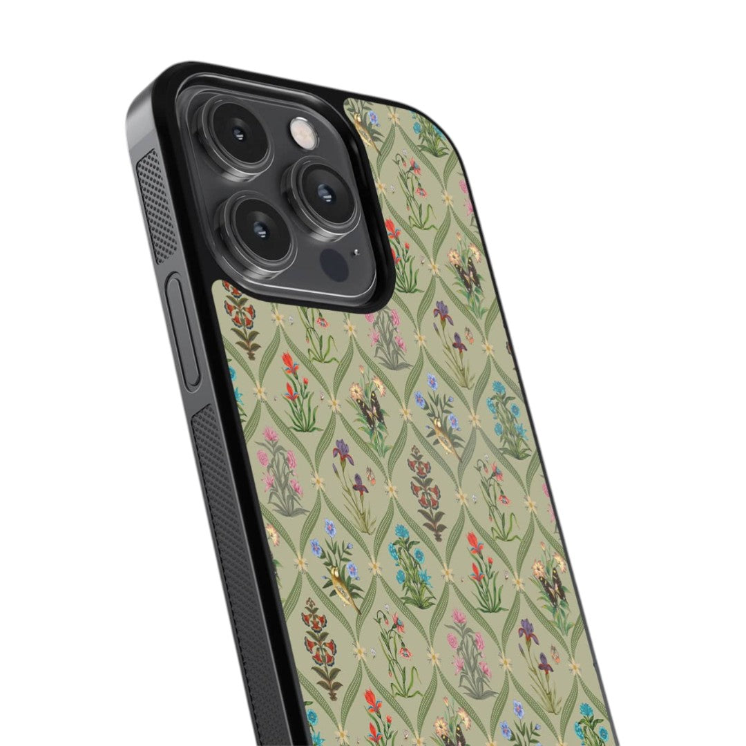 Payal Singhal Mughal Motifs Glass iPhone Case for iPhone 14 Pro | Macmerise