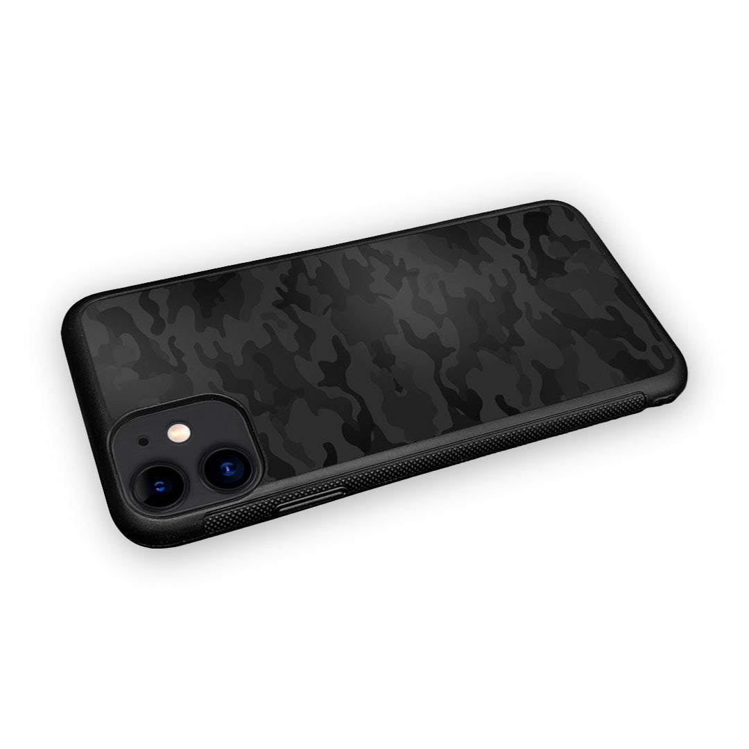 Camo Army Black Glass iPhone Case for iPhone 11 | Macmerise