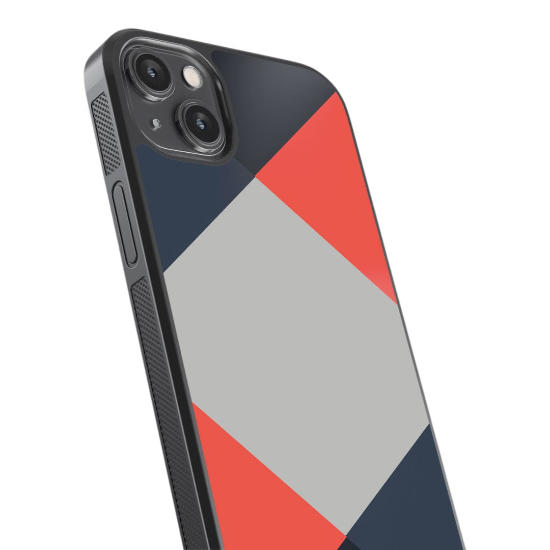 Criss Cross iPhone 14 Plus Cover Coral - side view | Macmerise