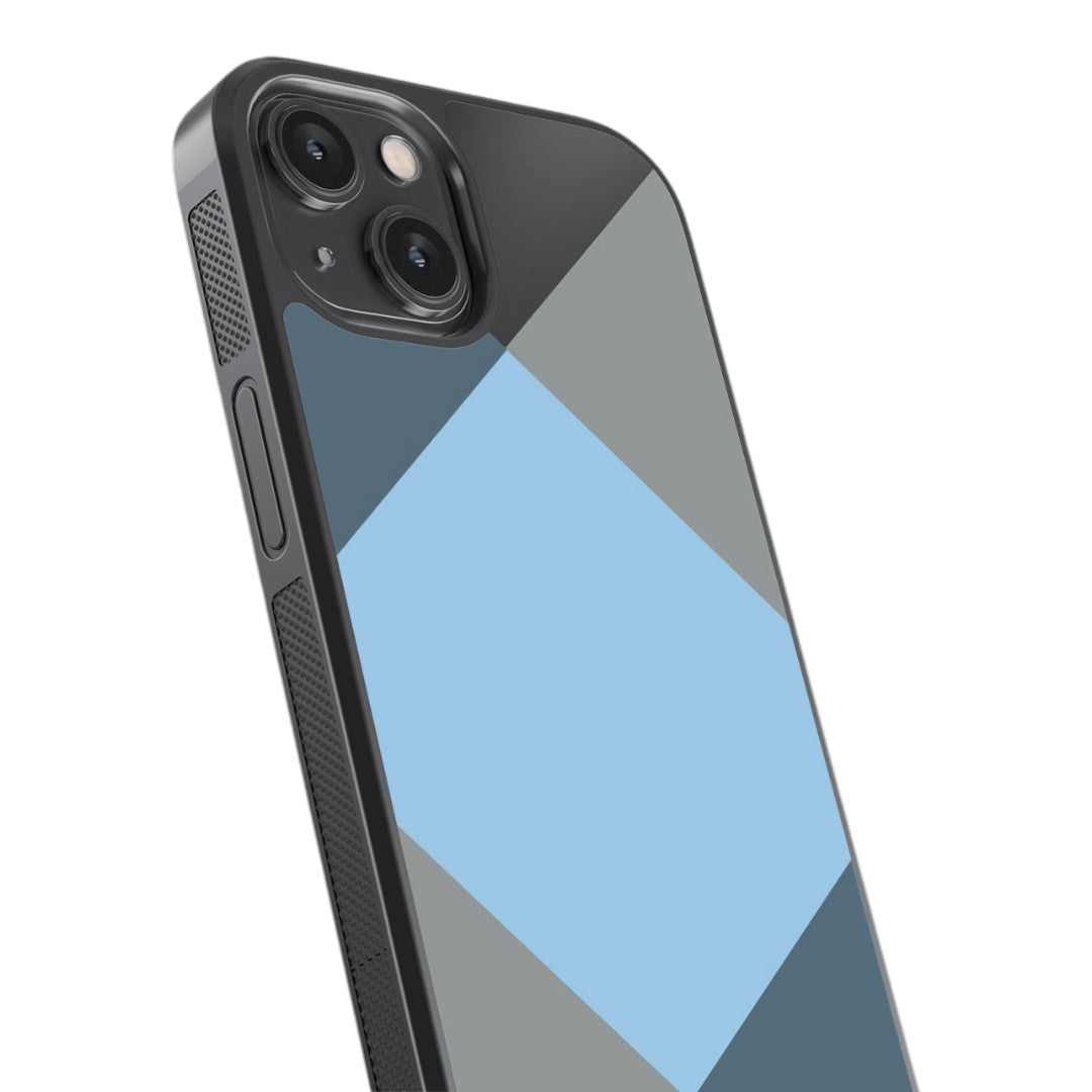 Criss Cross Blue Glass iPhone Case for iPhone 14 | Macmerise