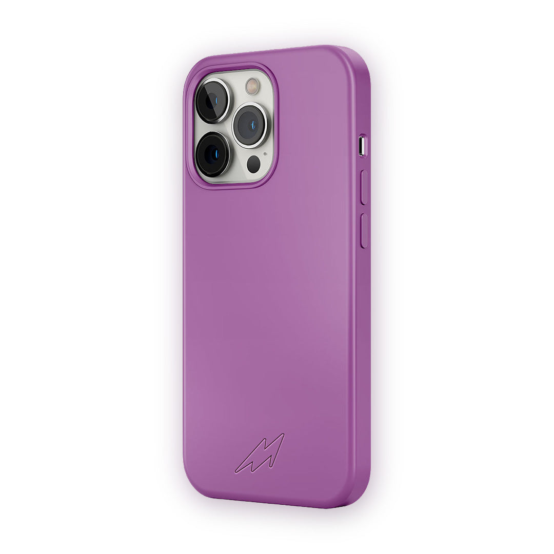 Basics iPhone 13 Pro Silicone Case Purple - back view | Macmerise