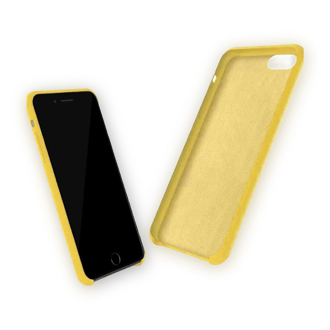 Basics iPhone 7 Silicone Case Yellow - back view | Macmerise