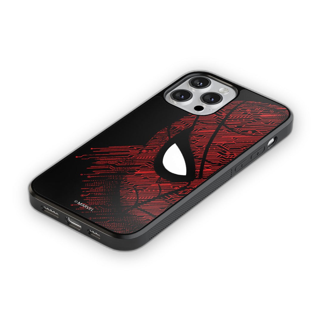 Sketch Out Spider Man Glass iPhone Case for iPhone 13 Pro | Macmerise