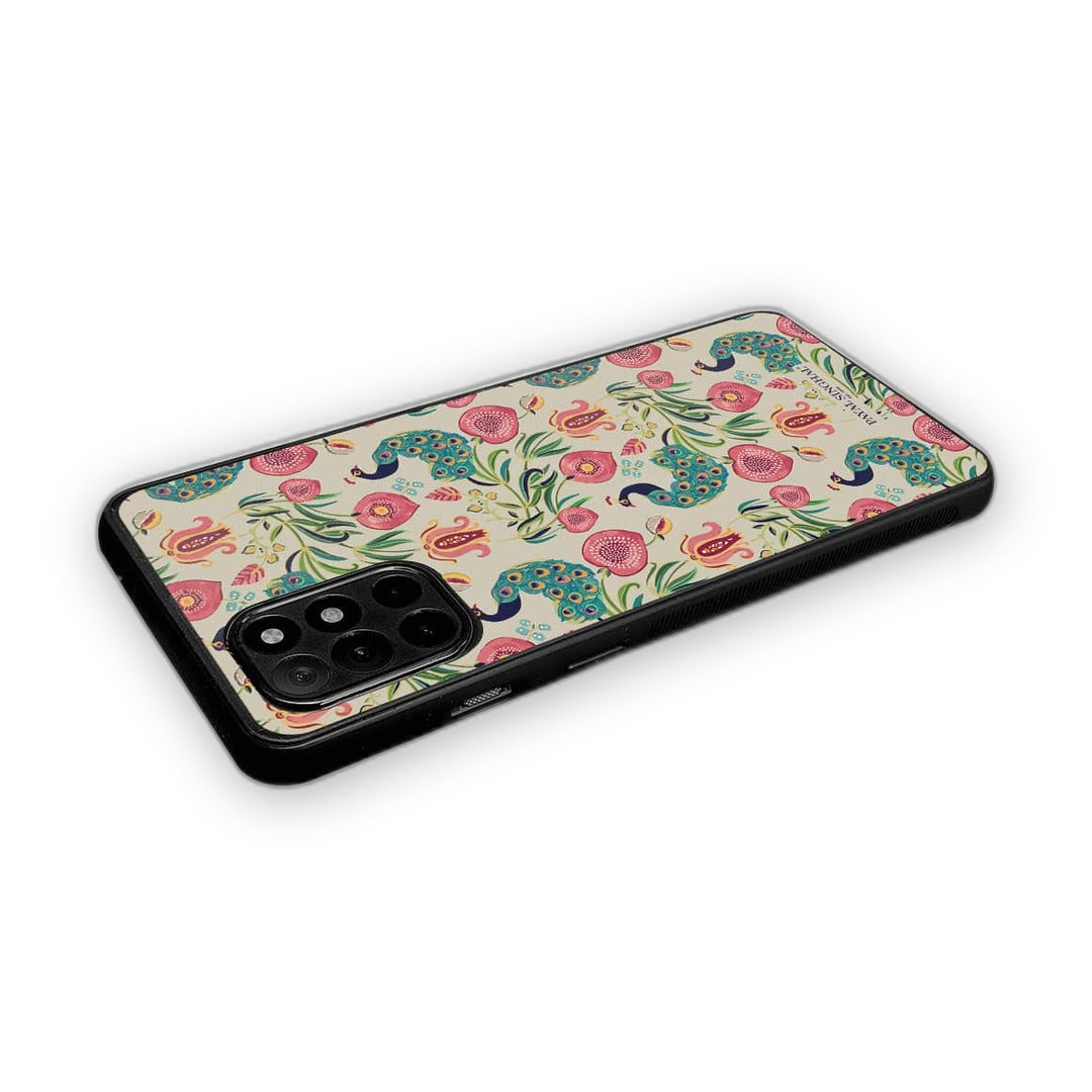 Payal Singhal Anaar and Mor Beige Phone Case for OnePlus 8t Bumper | Macmerise