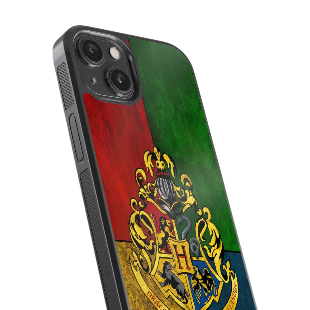 Hogwarts Sigil United Glass iPhone Case for iPhone 14 | Macmerise