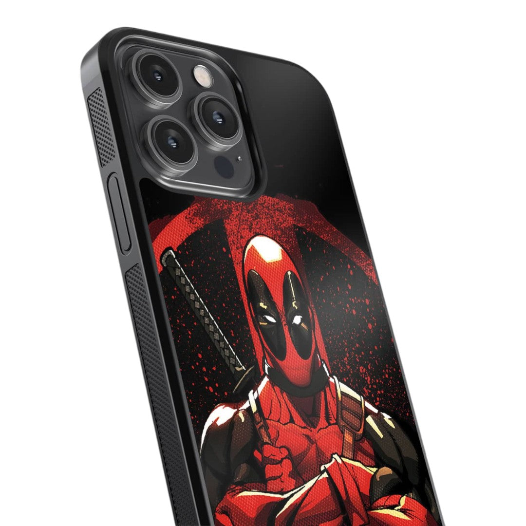 Deadpool Stance Glass iPhone Case for iPhone 14 Pro Max | Macmerise