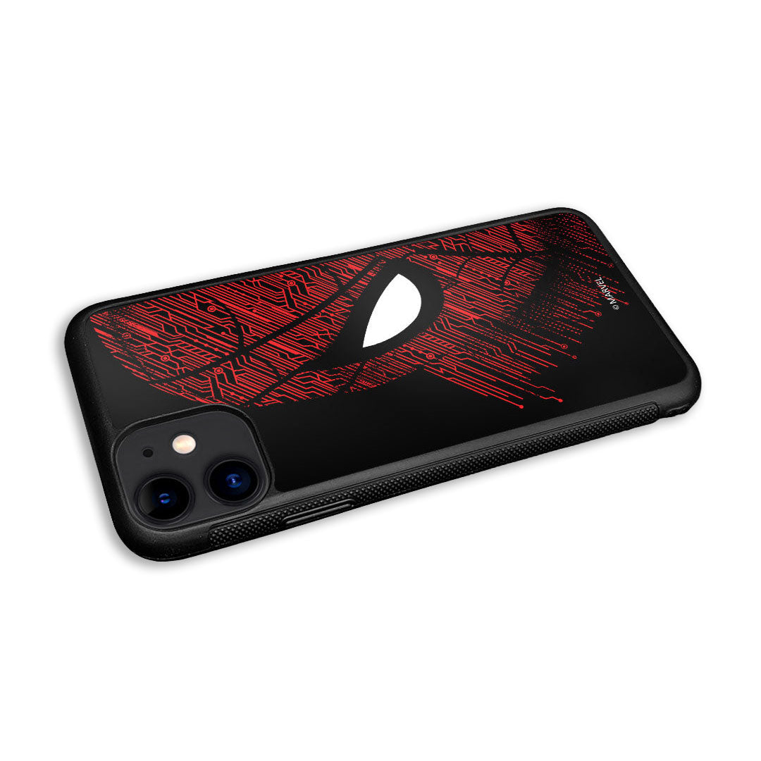Sketch Out Spider Man Glass iPhone Case for iPhone 11 | Macmerise