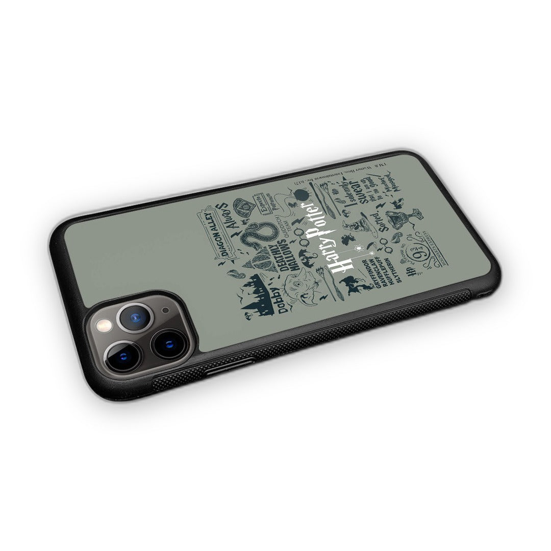 Harry Potter Infographic Grey Glass iPhone Case for iPhone 11 Pro | Macmerise
