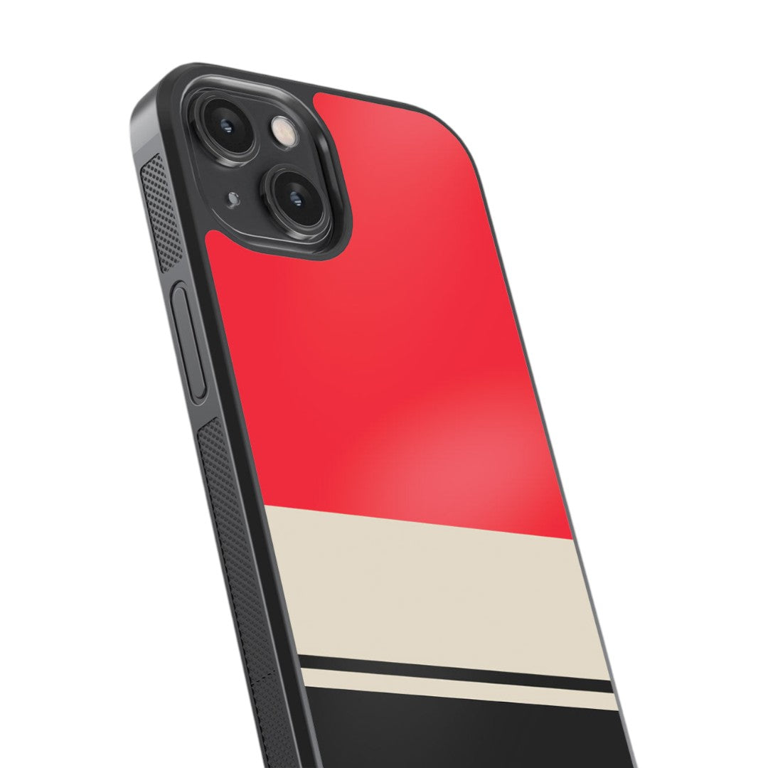 Racecar Stripes Glass iPhone Case for iPhone 14 | Macmerise