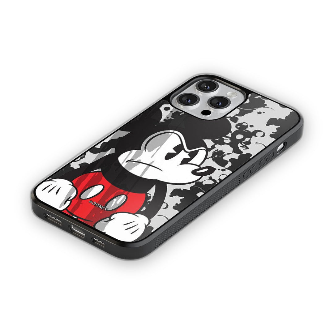 Grumpy Mickey Glass iPhone Case for iPhone 13 Pro | Macmerise