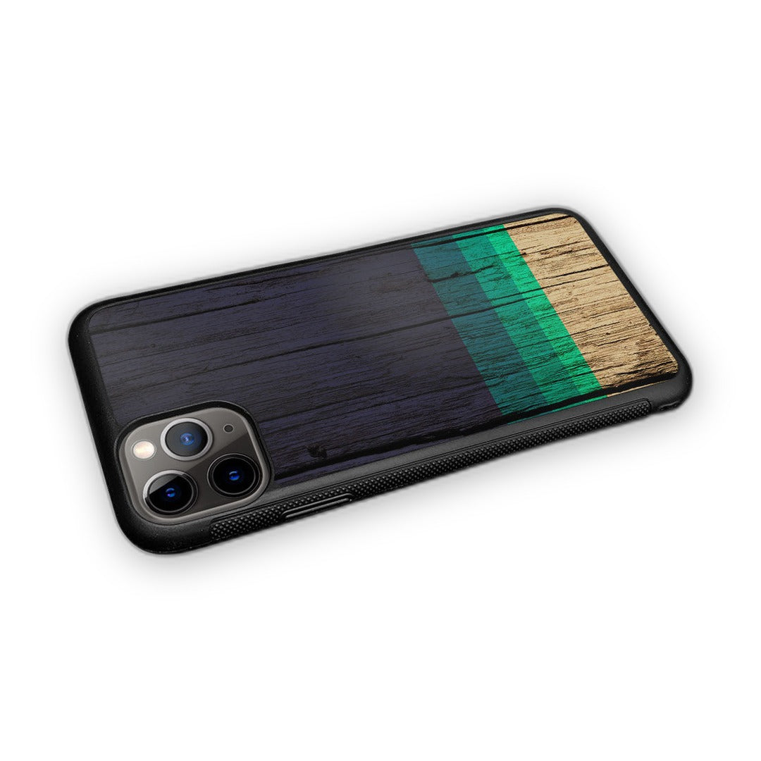 Wood Stripes Blue Glass iPhone Case for iPhone 11 Pro | Macmerise
