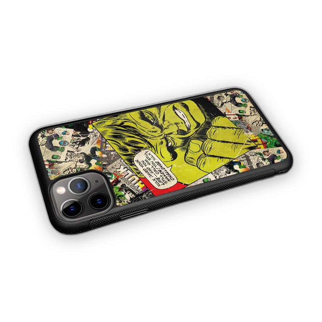 Comic Hulk Glass iPhone Case for iPhone 11 Pro Max | Macmerise