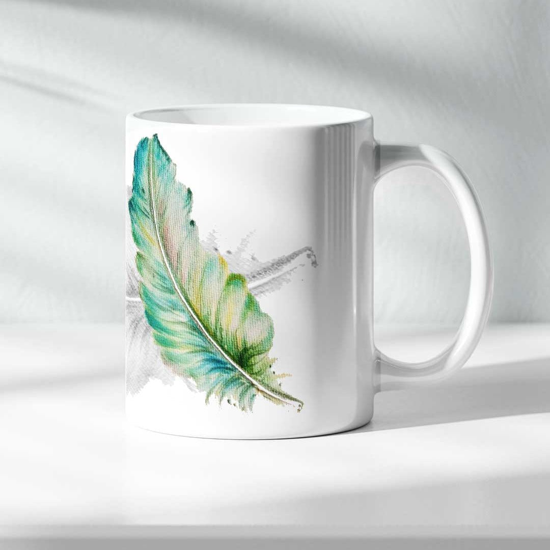 Sk Feather Art Coffee Mug | Macmerise