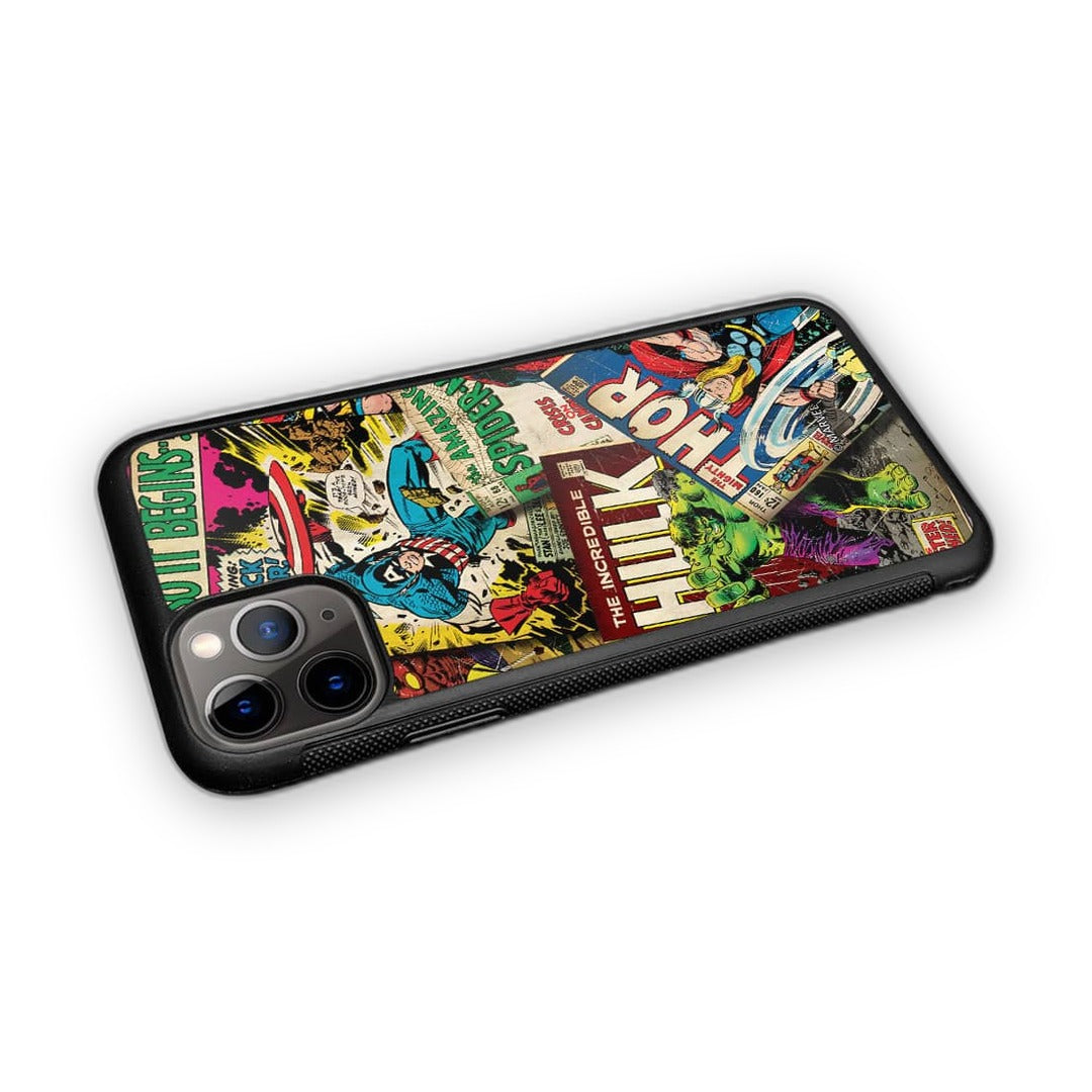 Marvel Comics Collection Glass iPhone Case for iPhone 11 Pro | Macmerise