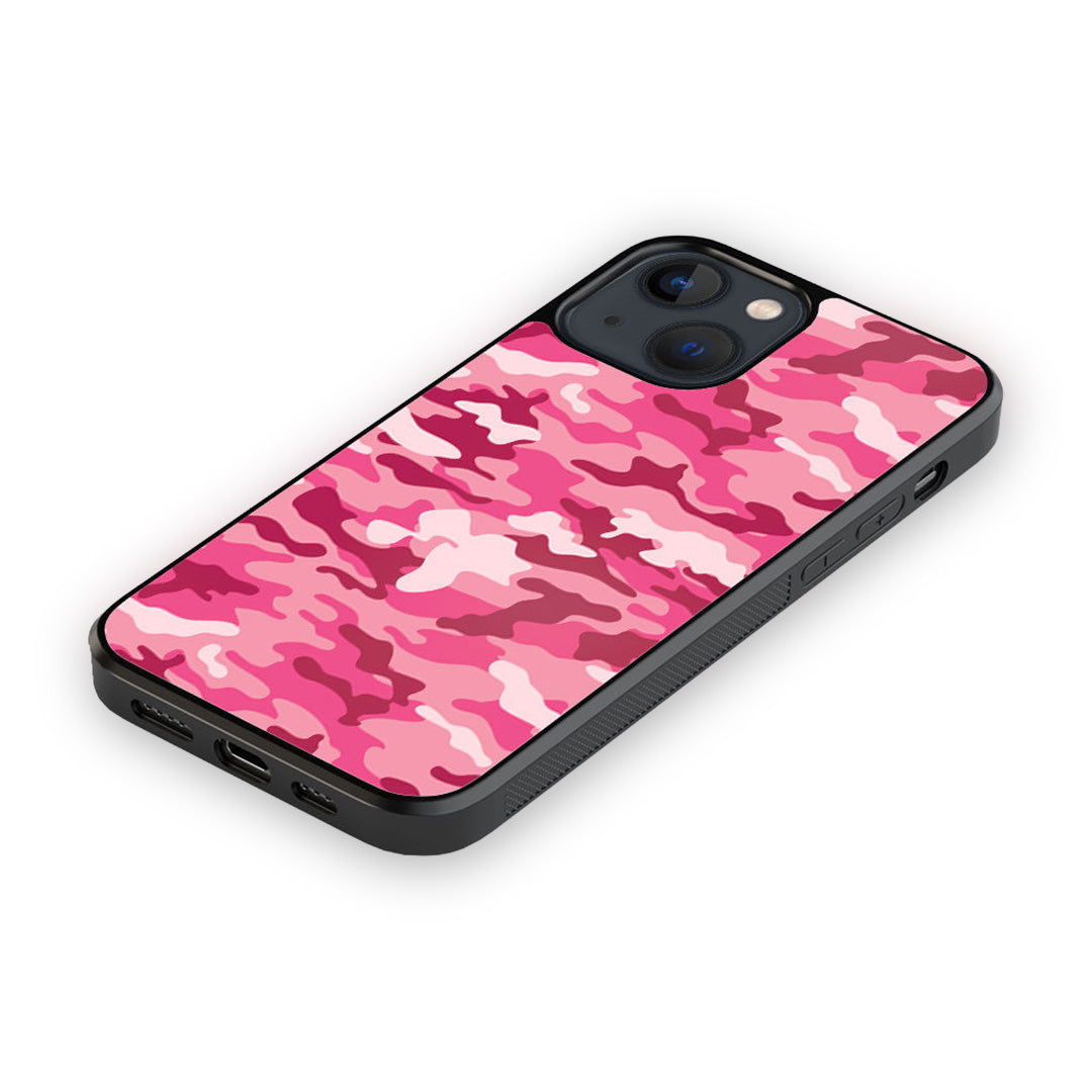 Camo iPhone 13 Mini Cover Pink - side view | Macmerise