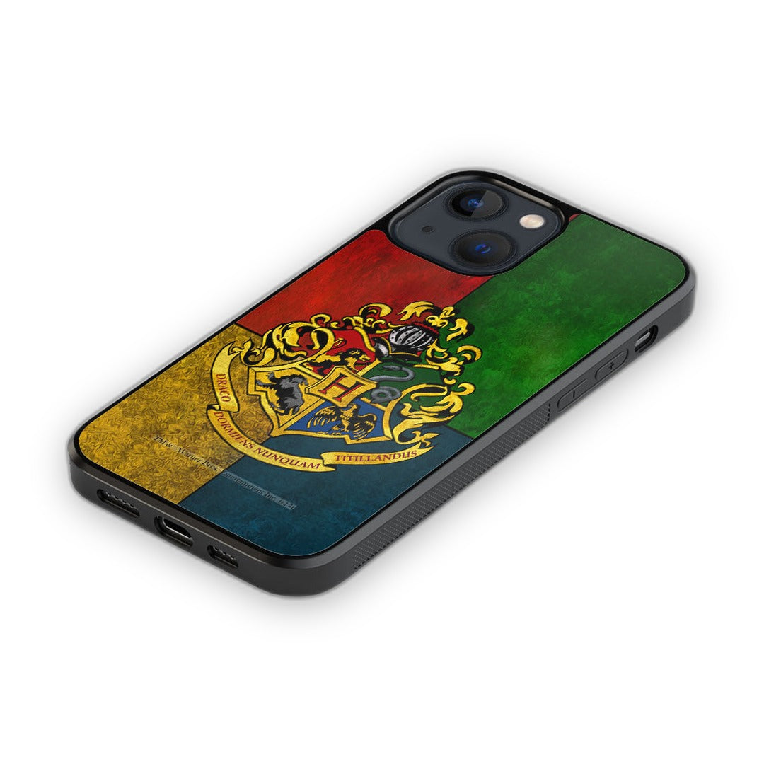 Hogwarts Sigil United Glass iPhone Case for iPhone 13 Mini | Macmerise