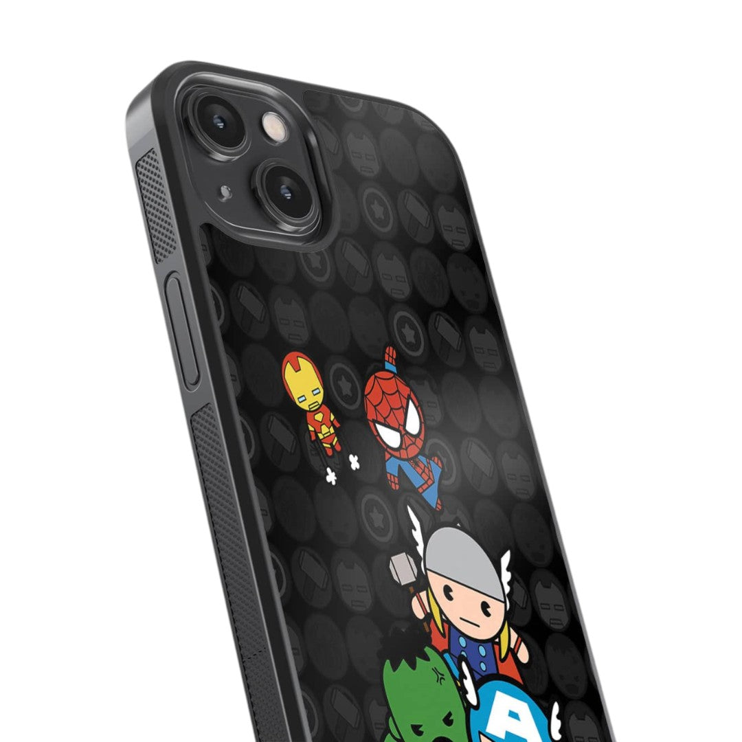 Kawaii Marvel Comics Glass iPhone Case for iPhone 14 | Macmerise