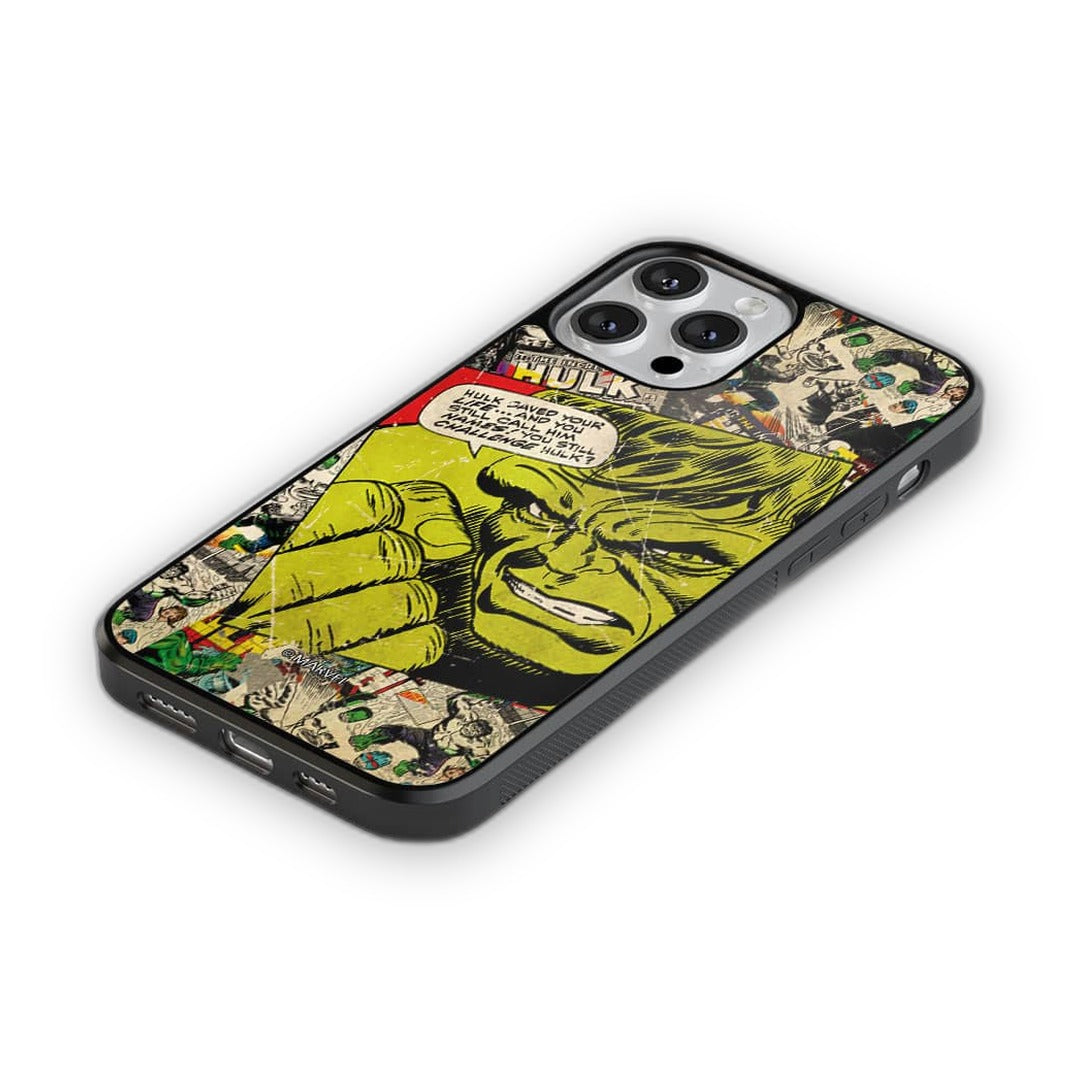 Comic Hulk Glass iPhone Case for iPhone 13 Pro Max | Macmerise