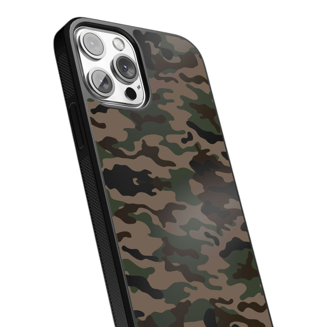 Camo iPhone 13 Pro Max Cover Military - back view | Macmerise