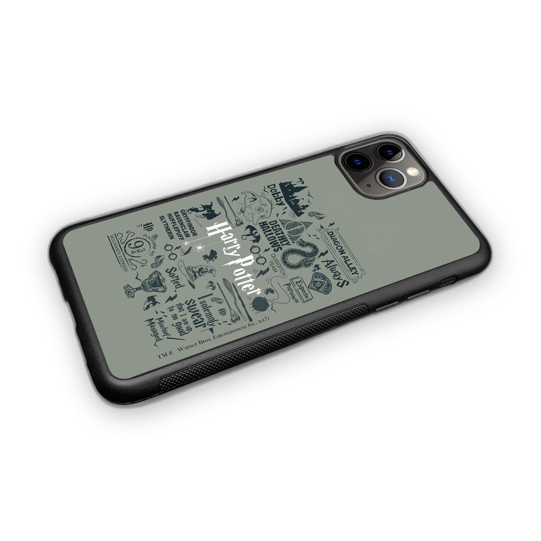 Harry Potter Infographic Grey Glass iPhone Case for iPhone 11 Pro | Macmerise