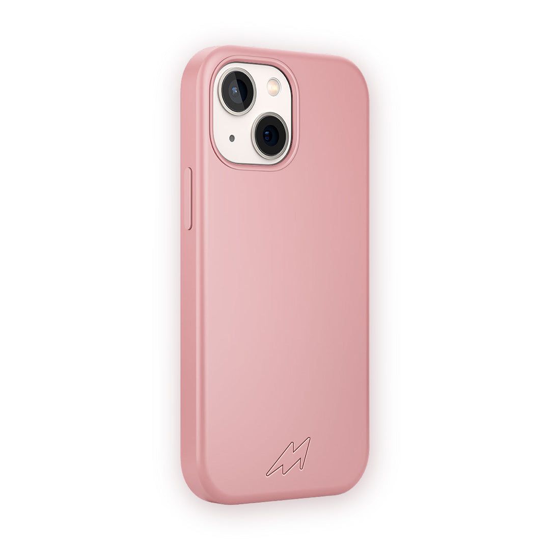 Basics Glass iPhone Case for iPhone 13 Mini Silicone Baby Pink | Macmerise