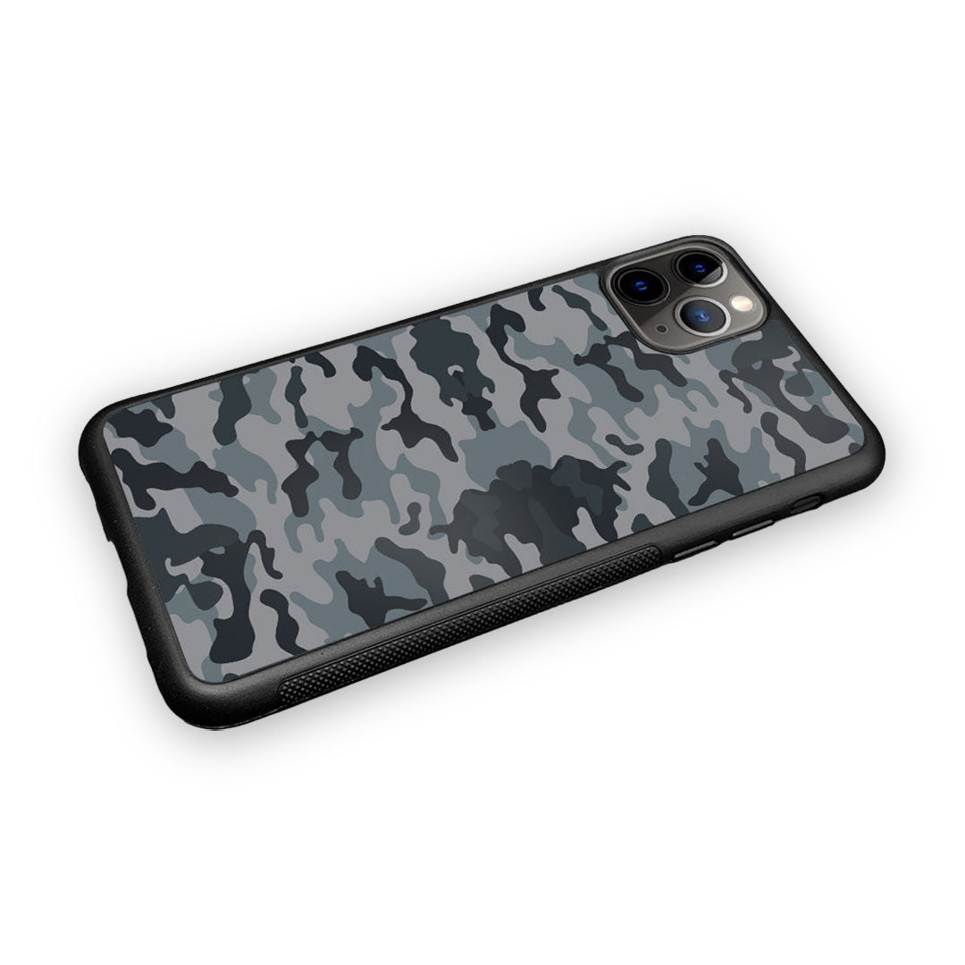 Camo Gun Metal Glass iPhone Case for iPhone 11 Pro | Macmerise