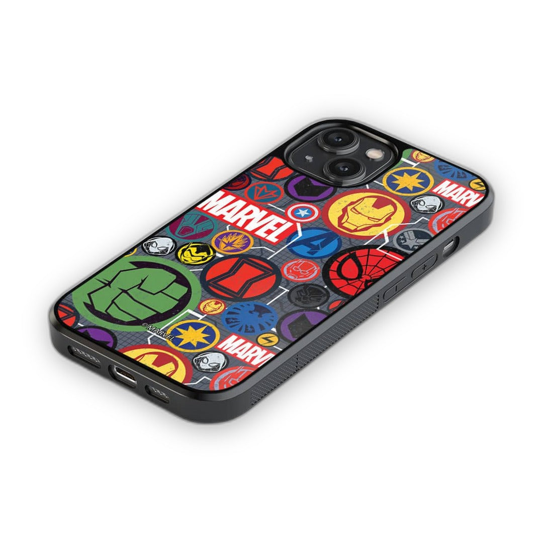 Marvel Iconic Mashup Glass iPhone Case for iPhone 14 | Macmerise