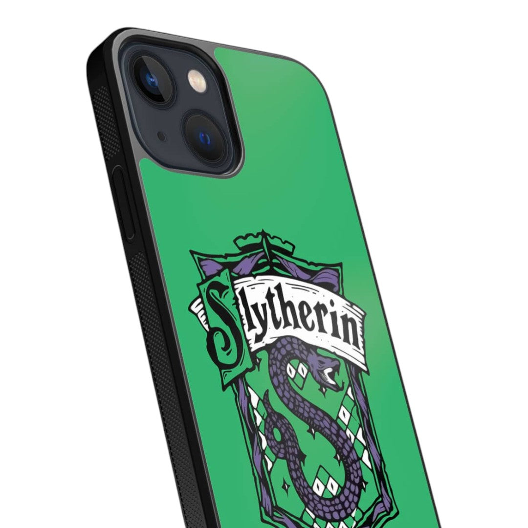 Crest Slytherin Glass iPhone Case for iPhone 13 Mini | Macmerise