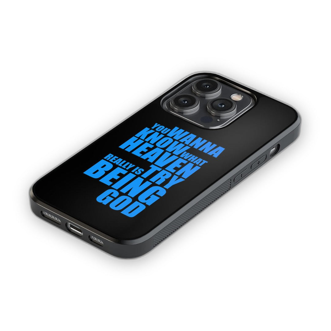 Try Being God Glass iPhone Case for iPhone 14 Pro | Macmerise
