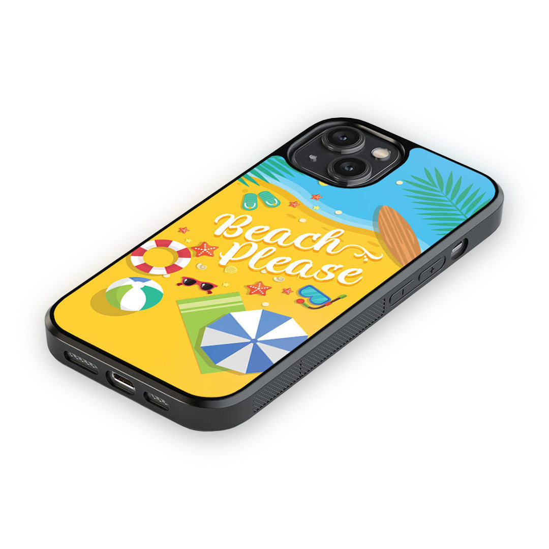 Beach Please Glass iPhone Case for iPhone 14 | Macmerise