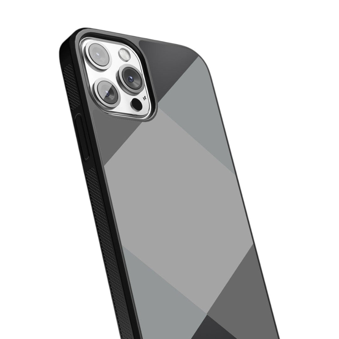 Criss Cross Grey Glass iPhone Case for iPhone 12 Pro | Macmerise