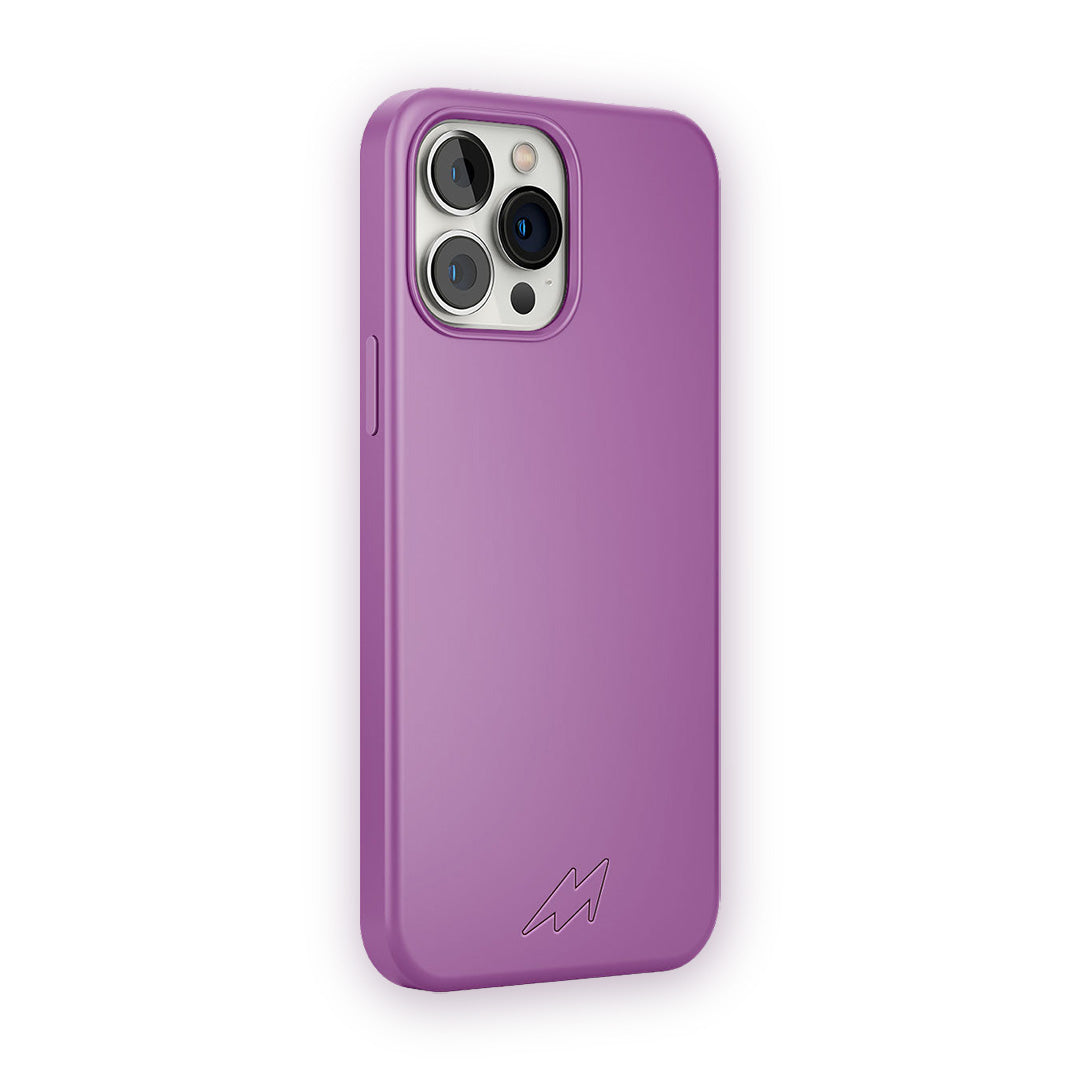 Basics iPhone 13 Pro Max Silicone Case Purple - side view | Macmerise