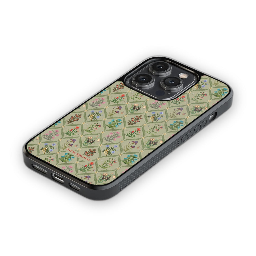 Payal Singhal Mughal Motifs Glass iPhone Case for iPhone 14 Pro | Macmerise