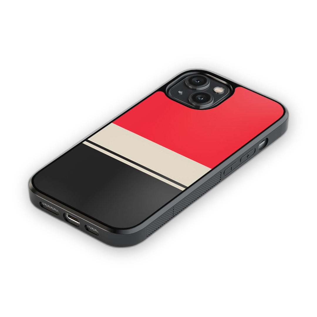 Racecar Stripes Glass iPhone Case for iPhone 14 | Macmerise